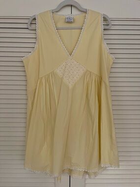 Laneway the Label Vintage Cotton Mini Dress in Butter
